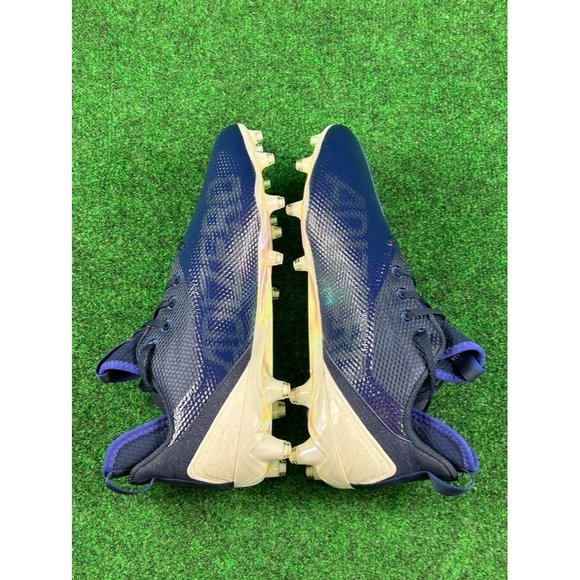 Adidas Adizero Scorch 2 Navy Blue & White Football Cleats‎ Mens Size 11.5 GZ0404